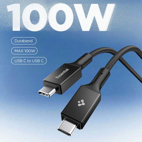spigen eb10010cc essential type-c cable 100w 100cm black na Arena.pl