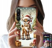 ETUI DO SAMSUNG GALAXY M16 5G - RENIFER, WZORY BOŻONARODZENIOWE + SZKŁO