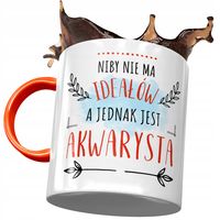 Kubek Pomarańczowy Dla Akwarysty Nie Ma Idolów Z Nadrukiem Ze Zdjęciem