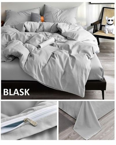 KOMPLET POŚCIELI 140x200 2x POSZEWKI 70x80 MIKROFIBRA GŁADKA MIĘKKA CZARNA na Arena.pl