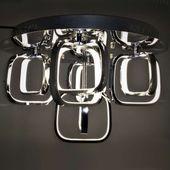 Plafon LAMPA sufitowa VEN P-X 9713/5Y CR-75W metalowa OPRAWA ramki LED 75W 4000K kwadraty squares chrom