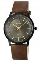 Szwajcarski zegarek męski Bisset tytanowy skórzany pasek SZAFIR + GRAWER