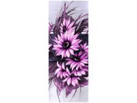 40X100CM SŁONECZNIKI FIOLECIE OBRAZ PION