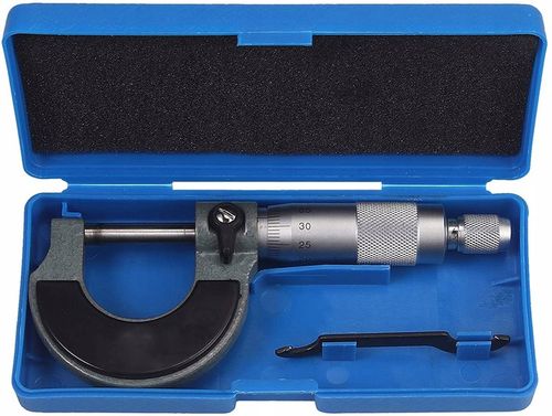 MIKROMETR NONIUSZOWY ZEWNĘTRZNY 0.01MM 0-25 MM ANALOGOWY ETUI na Arena.pl