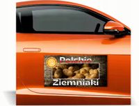 Magnes na samochód reklama magnetyczna 60x30 cm SPRZEDAŻ POLSKIE ZIEMNIAKI