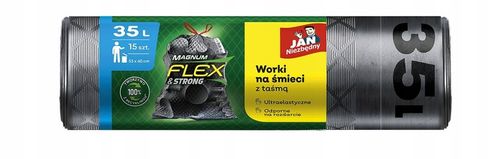 WORKI NA ŚMIECI 35L JAN NIEZBĘDNY MAGNUM FLEX & STRONG Z TAŚMĄ 75SZT MOCNE na Arena.pl