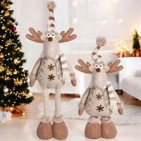 DUŻY ŚWIĄTECZNY SKRZAT Renifer TELESKOPOWE NOGI GNOM OZDOBA ROZSUWANY 60