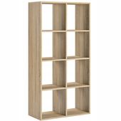 Regał Biurowy Na Segregatory 138 x 70 x 30 CM 8 Półek Homer Dąb Sonoma