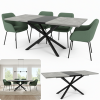 STÓŁ ROZSUWANY DO KUCHNI JADALNI SALONU LOFT PAJĄK 138-188CM BETON JASNY