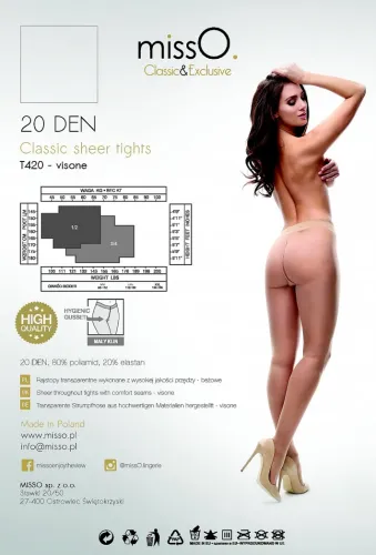 misso t420 rajstopy klasyczne beżowe s transparentne komfort na Arena.pl