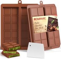 Silikonowe Formy do Czekolady Dubajskiej Głębokie 2 Sztuki Brązowe