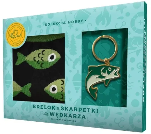SKARPETKI I BRELOK DO KLUCZY DLA WĘDKARZA RYBY URODZINY FACETA DZIADKA TATY na Arena.pl