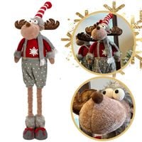 renifer świąteczny na boże narodzenie, wyciągane nogi, z pluszu, 60-90 cm