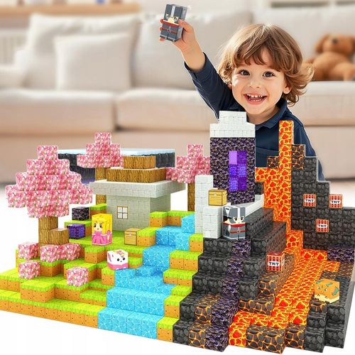 KLOCKI MAGNETYCZNE bloki MOCNE na magnes Zestaw 79 sztuk KLOCKÓW na Arena.pl