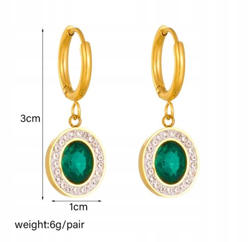 Pozłacane Kolczyki Złote Ze Stali Chirurgicznej na Arena.pl