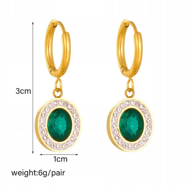 Pozłacane Kolczyki Złote Ze Stali Chirurgicznej zdjęcie 9