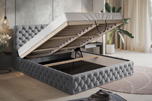 Łóżko Slim 8 tapicerowane 120x200 stelaż pojemnik na Arena.pl