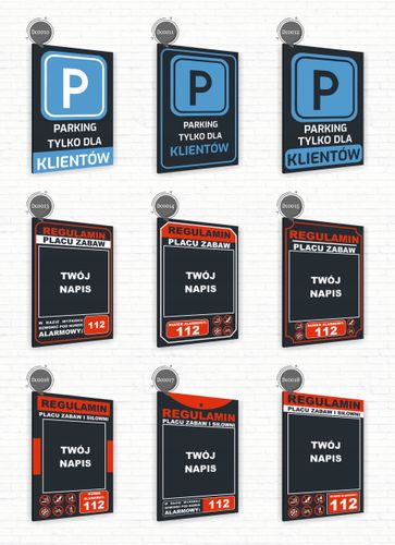 Tabliczka znak informacyjny 30x20 Antracyt KWAS SIARKOWY Dibond NADRUK UV na Arena.pl