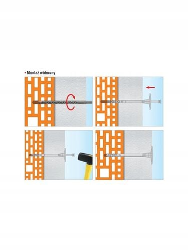 Kołki łączniki dyble izolacji do styropianu LTX fi 10 - 22 cm 100 szt. na Arena.pl