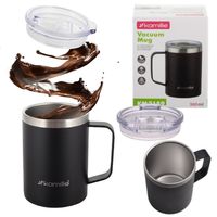 KUBEK TERMICZNY stalowy TERMOS do kawy herbaty z uchwytem KAMILLE 360ml