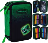 Piórnik dla dziecka z wyposażeniem jakości premium Astra z motywem pikseli