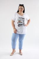 Bluzka Cekinowy skuterek Juno Biała UNI