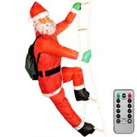 ŚWIĘTY MIKOŁAJ NA DRABINIE XXL 240cm LED OZDOBA