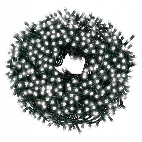 LAMPKI CHOINKOWE 1500 LED ZEWNĘTRZNE 121,5 M ŚWIATEŁKA STAŁE BIAŁE ZIMNE na Arena.pl