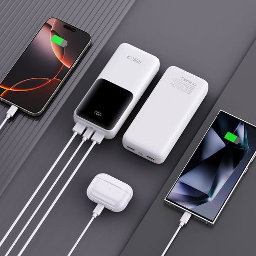 tech-protect pb02 power bank 20000mah 22.5w white na Arena.pl