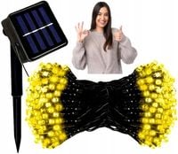 Lampki Solarne pod Parasol LED Dekoracyjne na Ogród Ogrodowe Lampy Światło