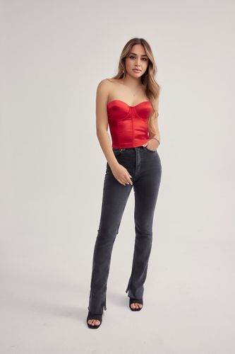 Skoropodobny czerwony top gorset z miekkiej lycry Meriluu na Arena.pl