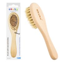 AKUKU Szczotka drewniana do włosów dla niemowląt z włosiem dzika