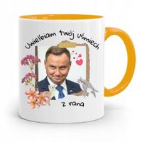 Kubek Żółty Prezydenta Andrzej Duda Pis Dla Ciebie Z Nadrukiem Ze Zdjęciem