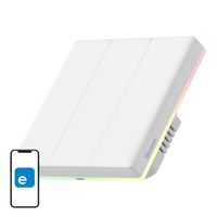 inteligentny dotykowy przełącznik ścienny wifi sonoff tx t5 3c (3-kanałowy)