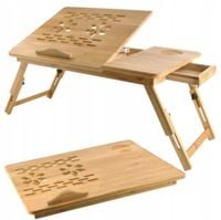 Stolik pod laptopa Bambusowy Regulowany Wygodny
