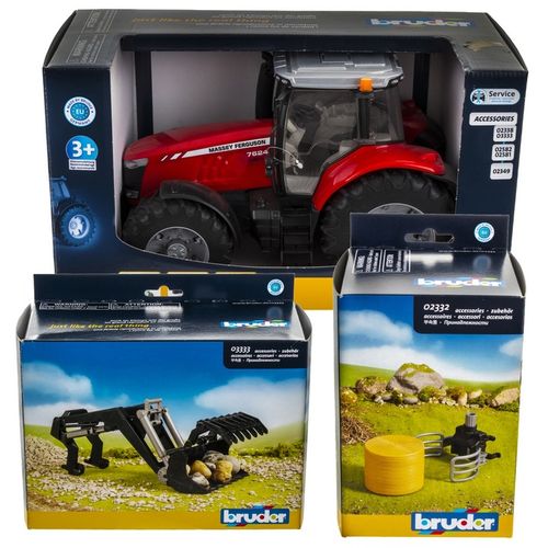 Traktor Massey Ferguson 7624 + AKCESORIA BRUDER na Arena.pl