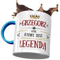 Kubek Błękitny Grzegorza Grześka Kolegi Prezent Z Nadrukiem Ze Zdjęciem