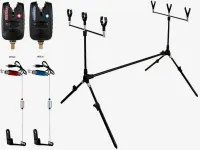 STANOWISKO KARPIOWE STOJAK 3WĘDKI TRI-POD+ 2x SYGNALIZATOR BRAŃ+ 2x SWINGER