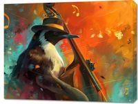 Obraz 90x70cm Pingwinia Nuta