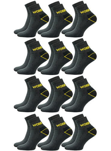 12x Skarpety robocze WORK PÓŁ-FROTTE KRÓTKIE na lato wzmacniane 39-42 na Arena.pl