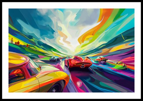 Plakat 60x40cm Wyścig Przy Barwach na Arena.pl