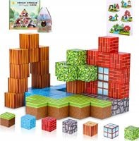 KLOCKI MAGNETYCZNE KLOCKI MAGNETYCZNE BLOKI SZEŚCIANY 80 SZTUK GIGA ZESTAW