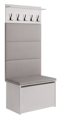 Szafka na buty z siedziskiem i wieszakiem ANDY panele szare na Arena.pl