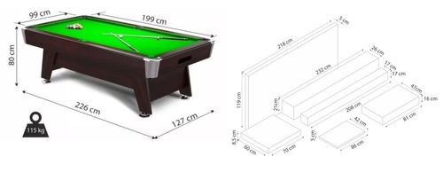 Emaga Bilard 7ft Radley Diamond MDF czarny + CT na Arena.pl