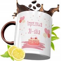 Kubek Bordowy 20 Urodziny Na Urodziny Prezent Z Nadrukiem Ze Zdjęciem