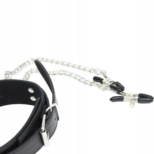 obroża collar with nipple clamps na Arena.pl