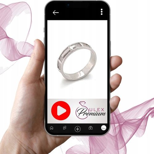 Obrączka RÓŻANIEC Na Palec Srebro pr. 925 Pierścionek Rodowany | r. 27 na Arena.pl