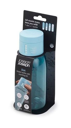 JJ - Butelka na wodę DOT, 400ml, błękitna na Arena.pl