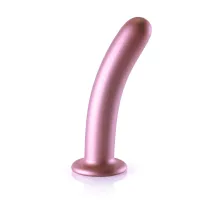 ouch! smooth silicone 17 cm - anatomiczny model z przyssawką, metaliczny
