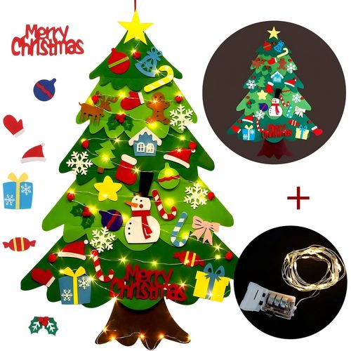 CHOINKA Z FILCU FILCOWA LED ZABAWKA DLA DZIECI DEKORACJE ŚWIĄTECZNE ŚWIĘTA na Arena.pl